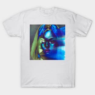 SOUND OF YOUR OWN VOICE Glitch Art Aesthetic Portait T-Shirt